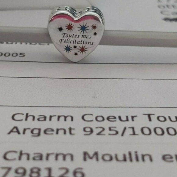 PANDORA *FRANCE EXCLUSIVE* “TOUTES MES FÉLICITATIONS CHARM (VERY RARE) - Picture 6 of 8